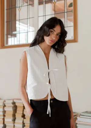 A BRONZE AGE - VESTE HIGHLAND - EYELET BLANC/MONTAUK - PÉ25