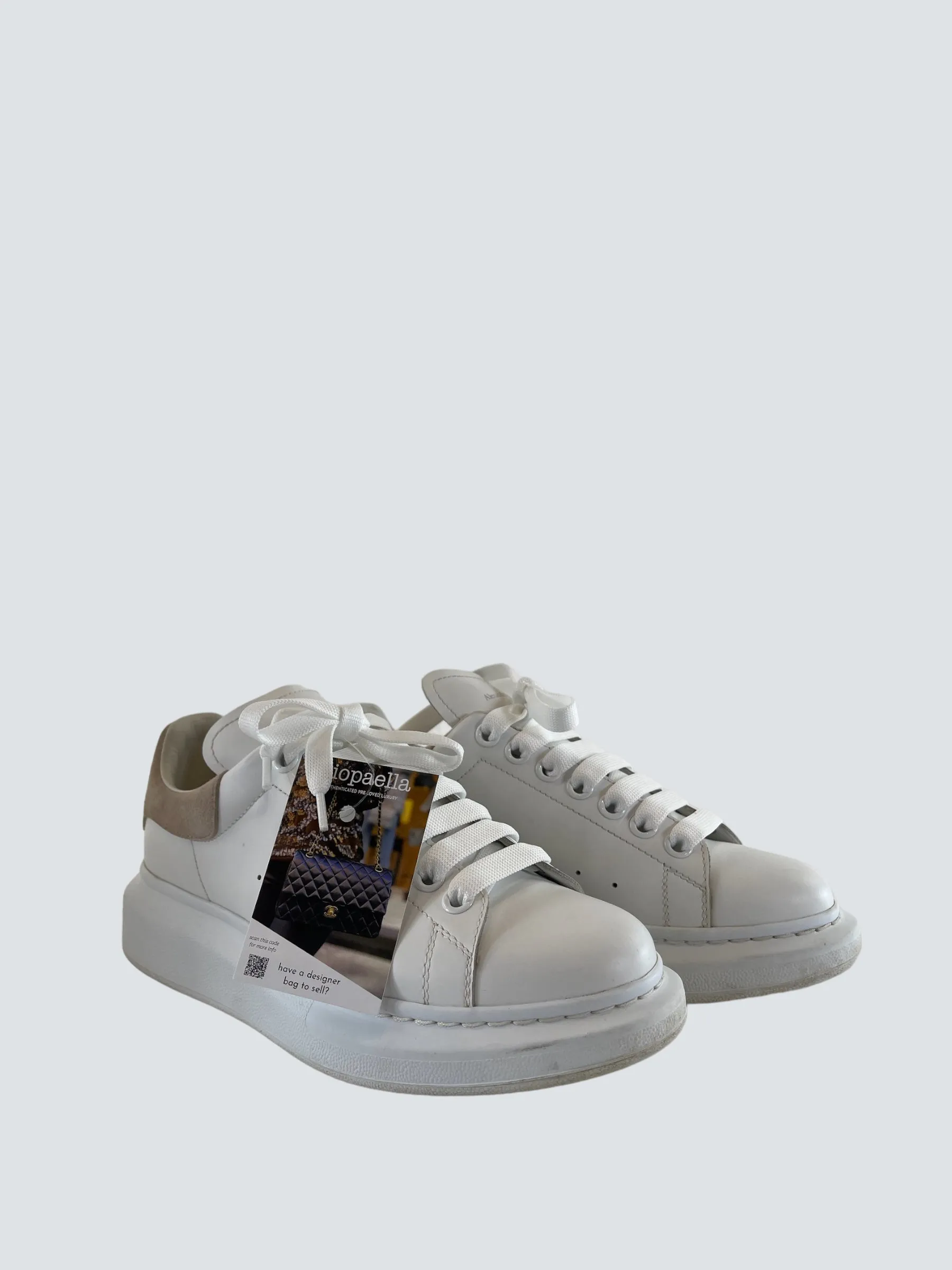 Alexander McQueen White Leather Trainers - UK 5