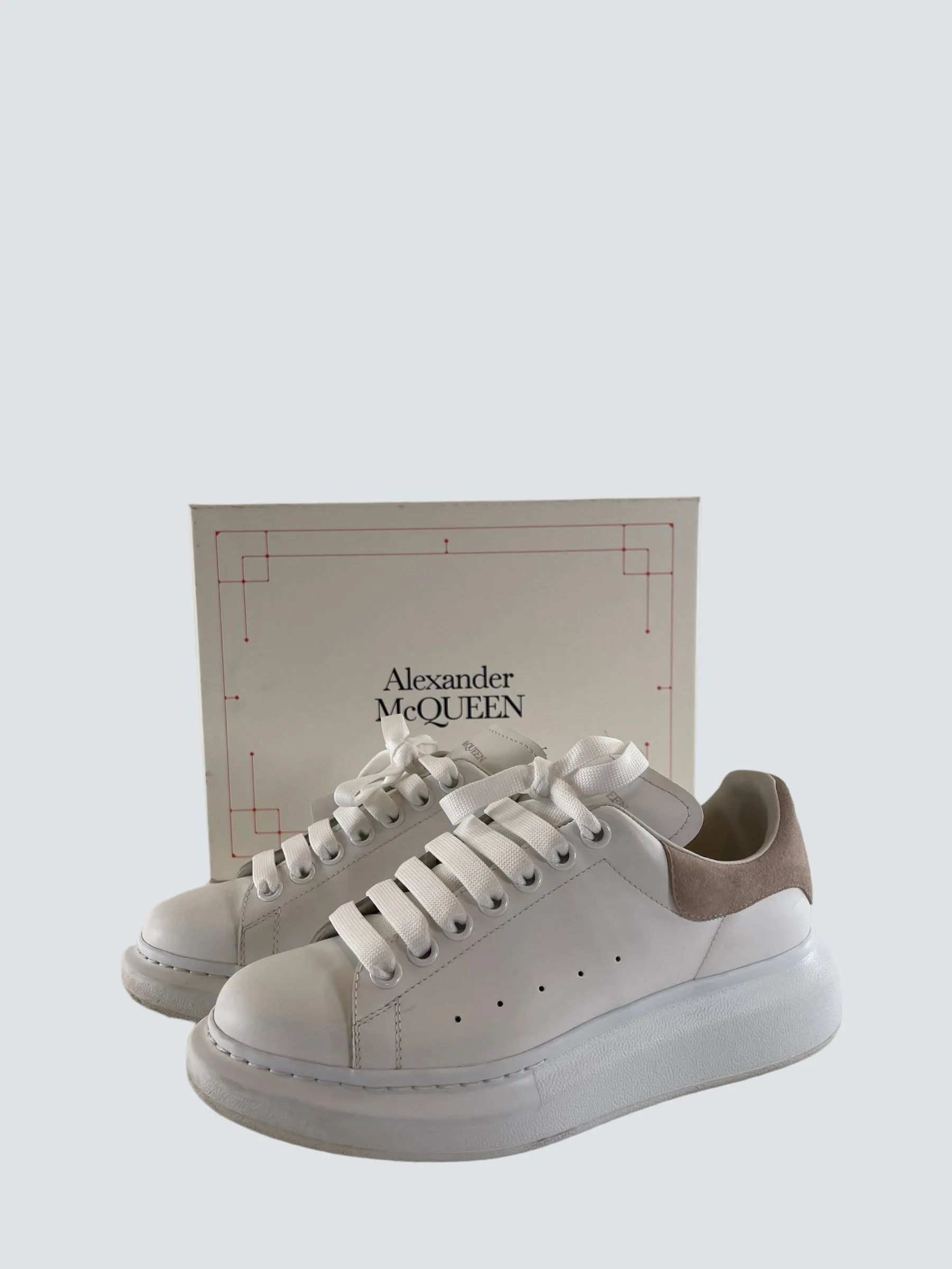 Alexander McQueen White Leather Trainers - UK 5