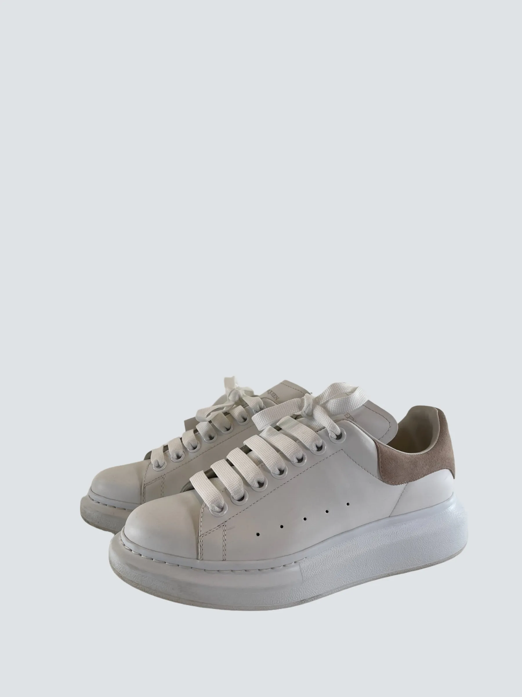 Alexander McQueen White Leather Trainers - UK 5