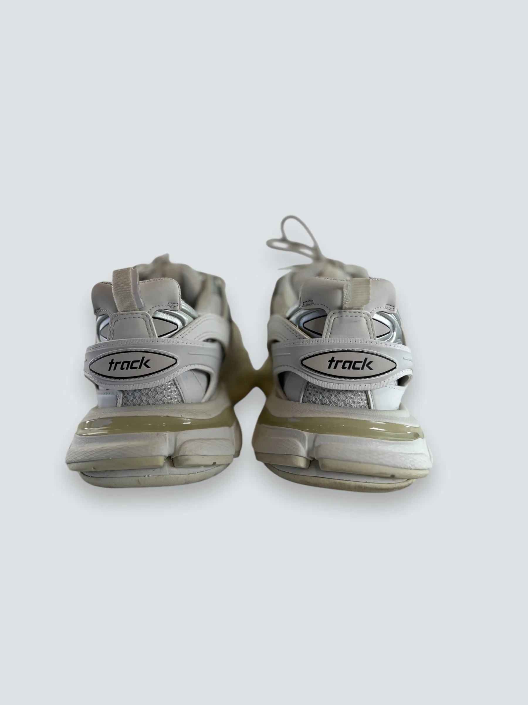 Balenciaga White Chunky Sole Track Trainers - Size UK 40