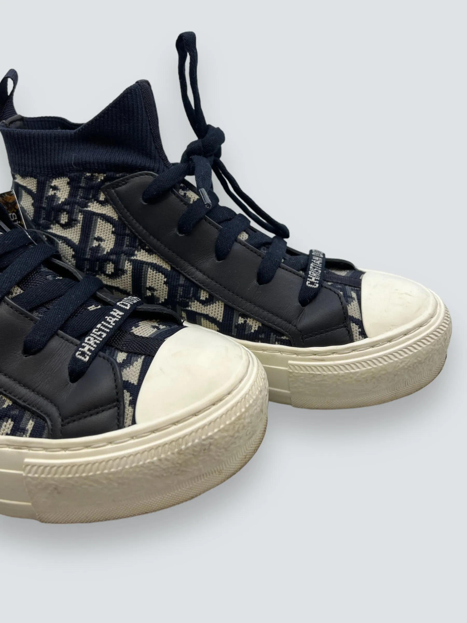 Christian Dior Monogram Canvas Hi Top Trainers - EU 35.5