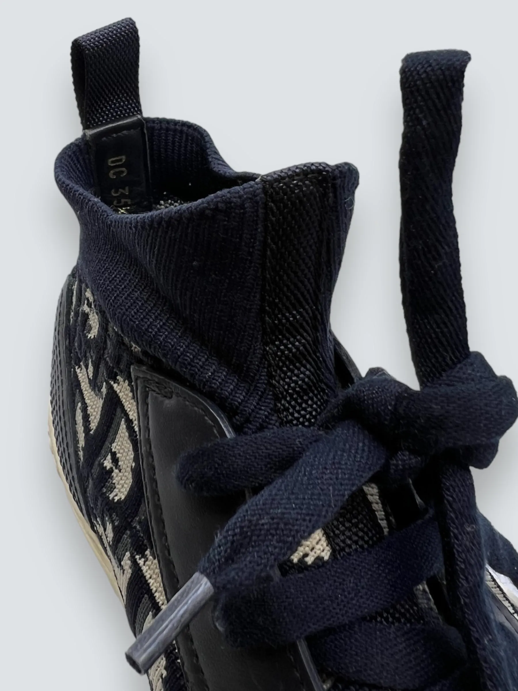 Christian Dior Monogram Canvas Hi Top Trainers - EU 35.5