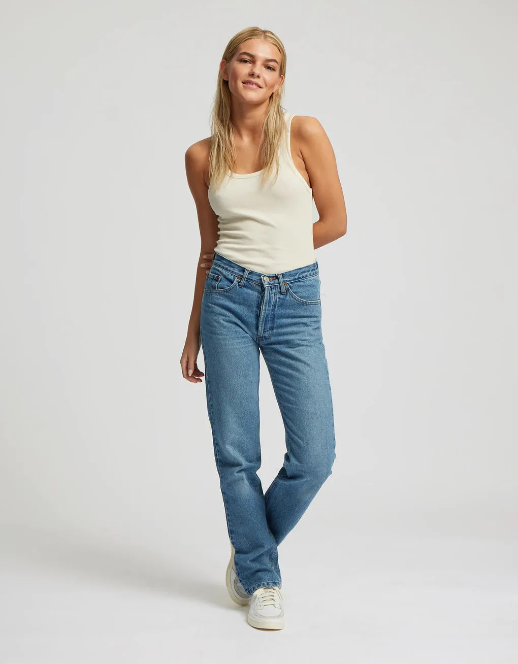COLORFUL STANDARD - CAMISOLE COTELÉ - BLEU CIEL