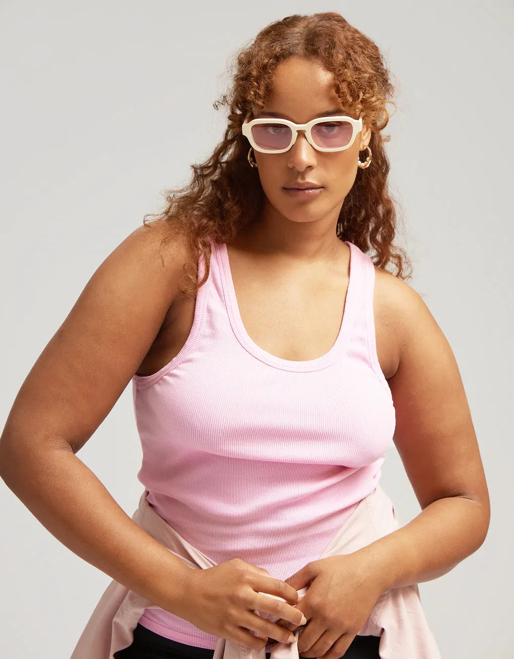COLORFUL STANDARD - CAMISOLE COTELÉ - FLAMINGO