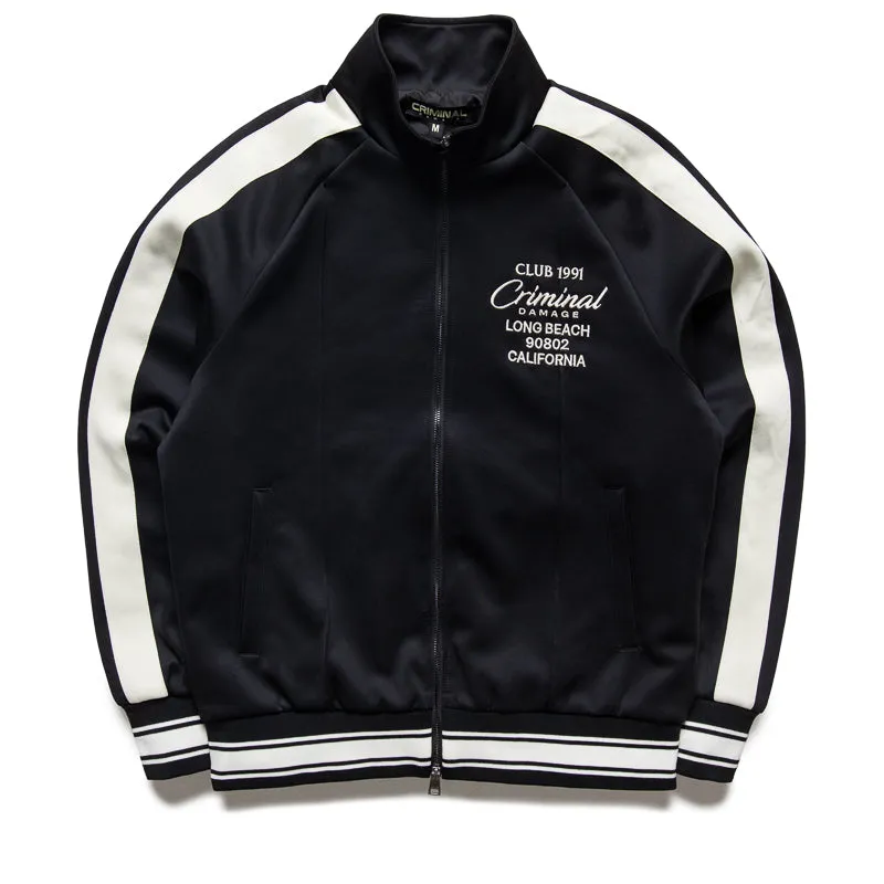 Criminal Damage Pin Tuck Track Top - Black