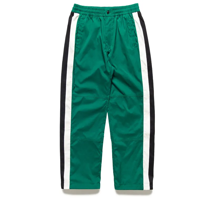 Criminal Damage Snap Vent Track Pant - Green/Off White