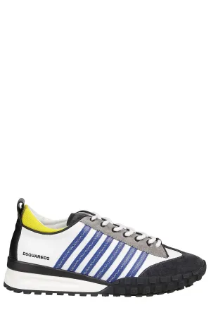 Dsquared2 Logo Print Striped Low-Top Sneakers