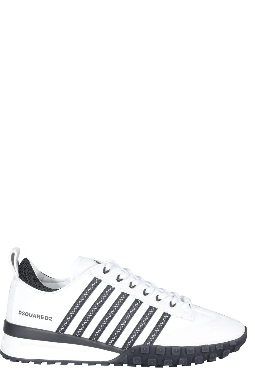 Dsquared2 Logo Print Striped Low-Top Sneakers