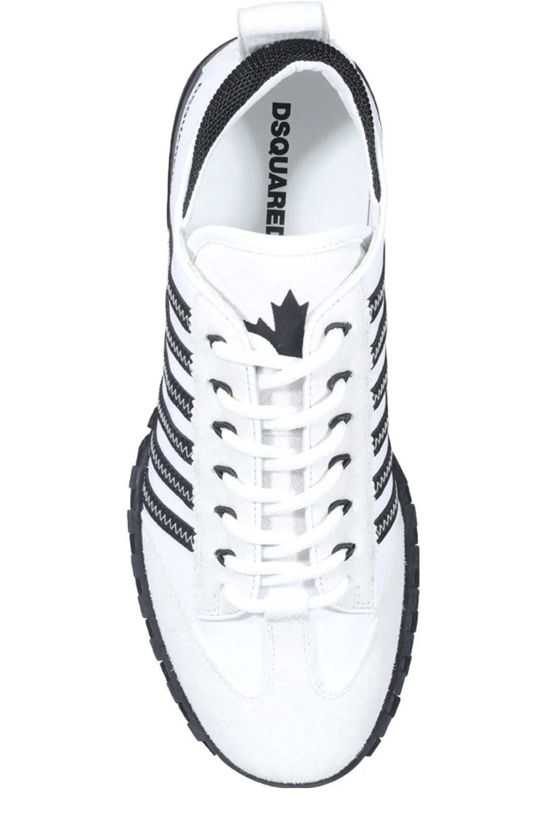 Dsquared2 Logo Print Striped Low-Top Sneakers