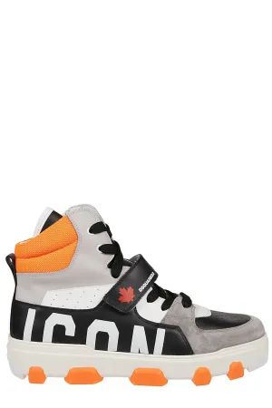 Dsquared2 Round Toe High-Top Sneakers