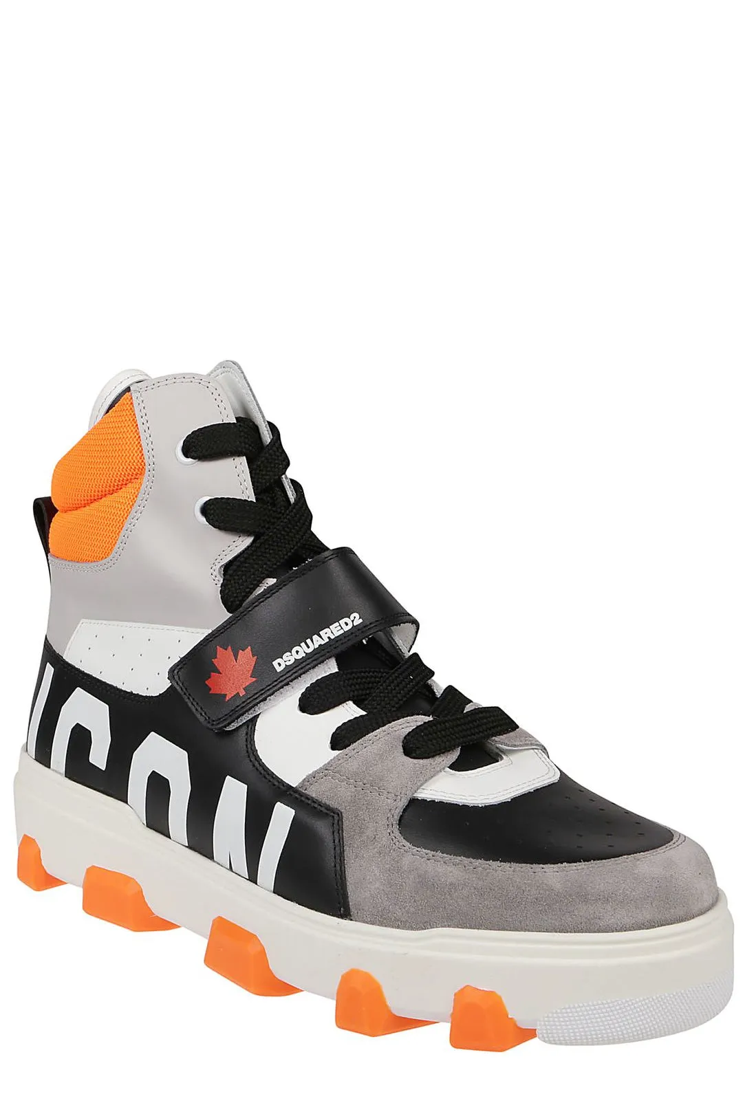 Dsquared2 Round Toe High-Top Sneakers