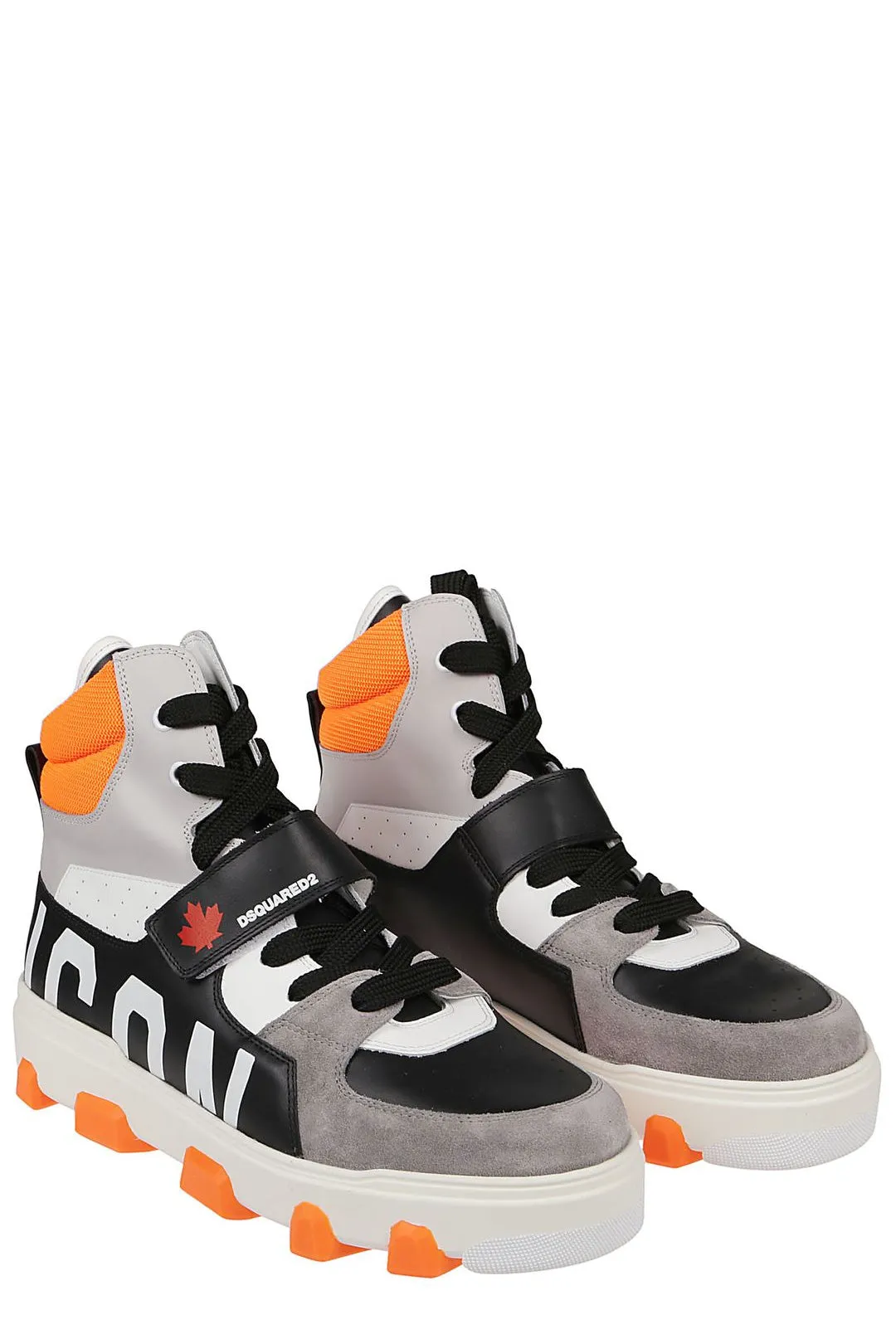 Dsquared2 Round Toe High-Top Sneakers