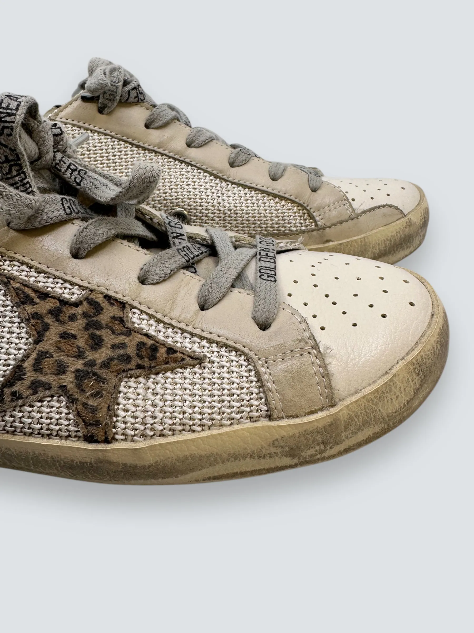Golden Goose Size UK 4 Leopard Print Trainers
