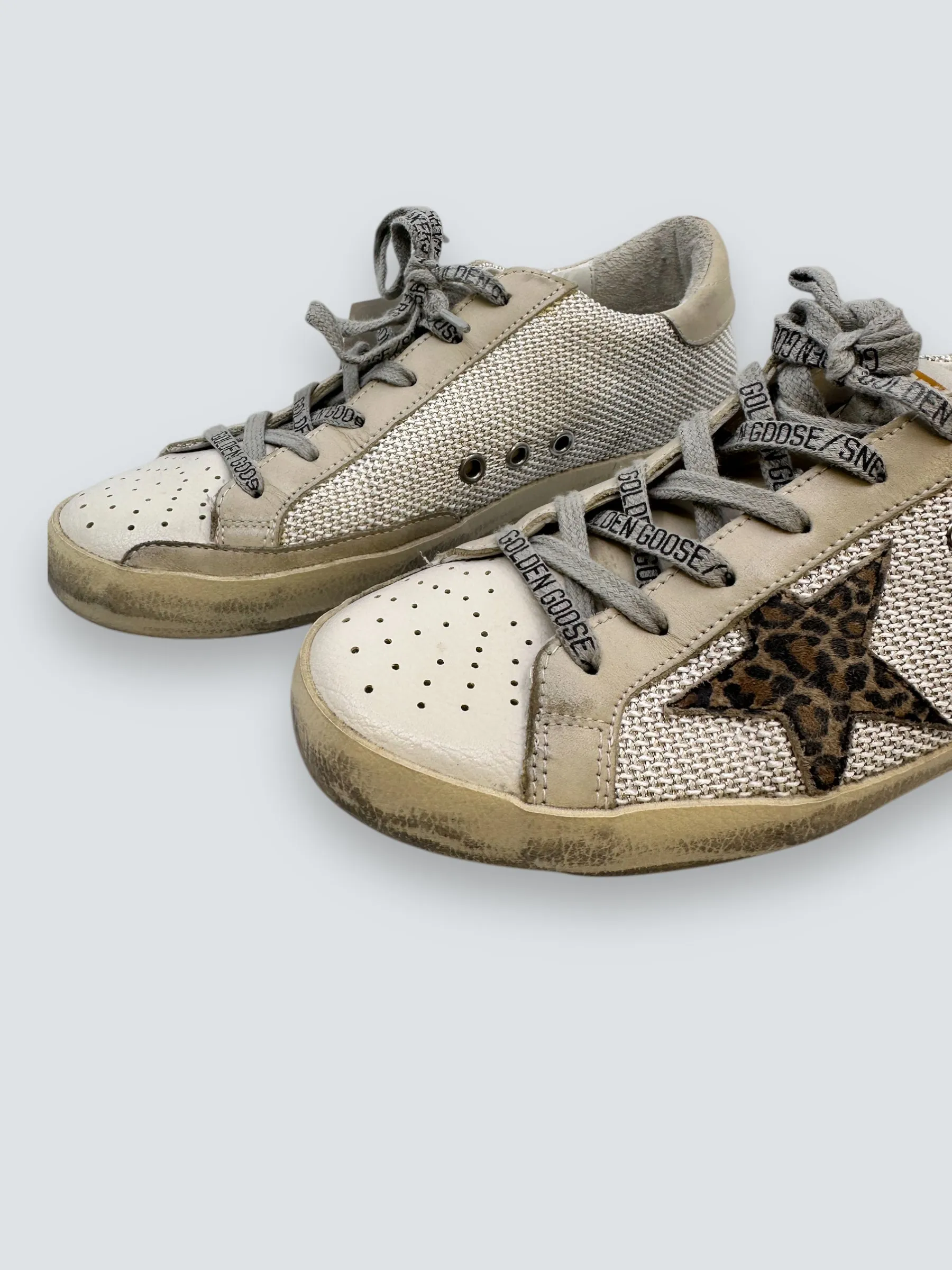 Golden Goose Size UK 4 Leopard Print Trainers