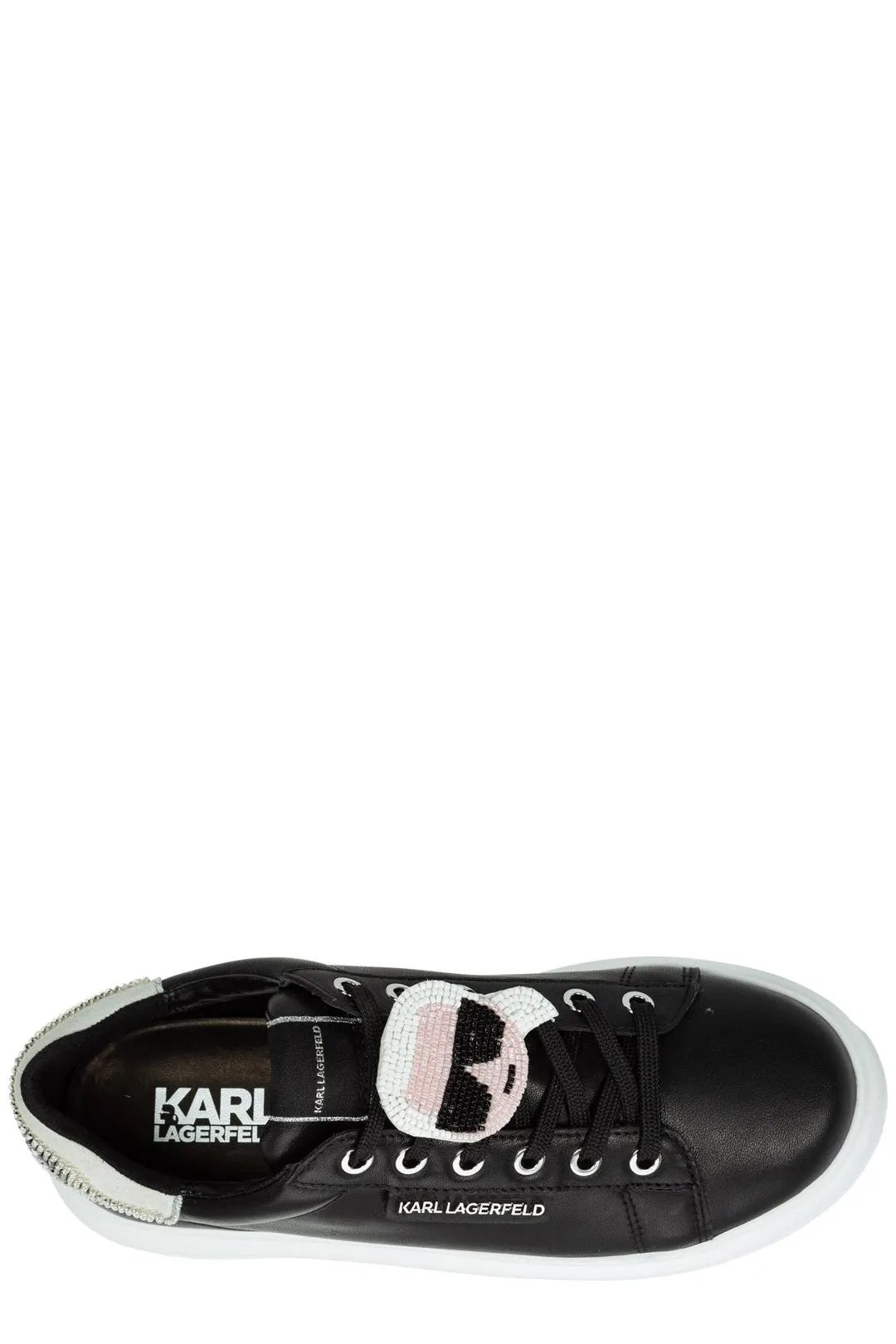 Karl Lagerfeld Asymmetrical Detail Low-Top Sneakers