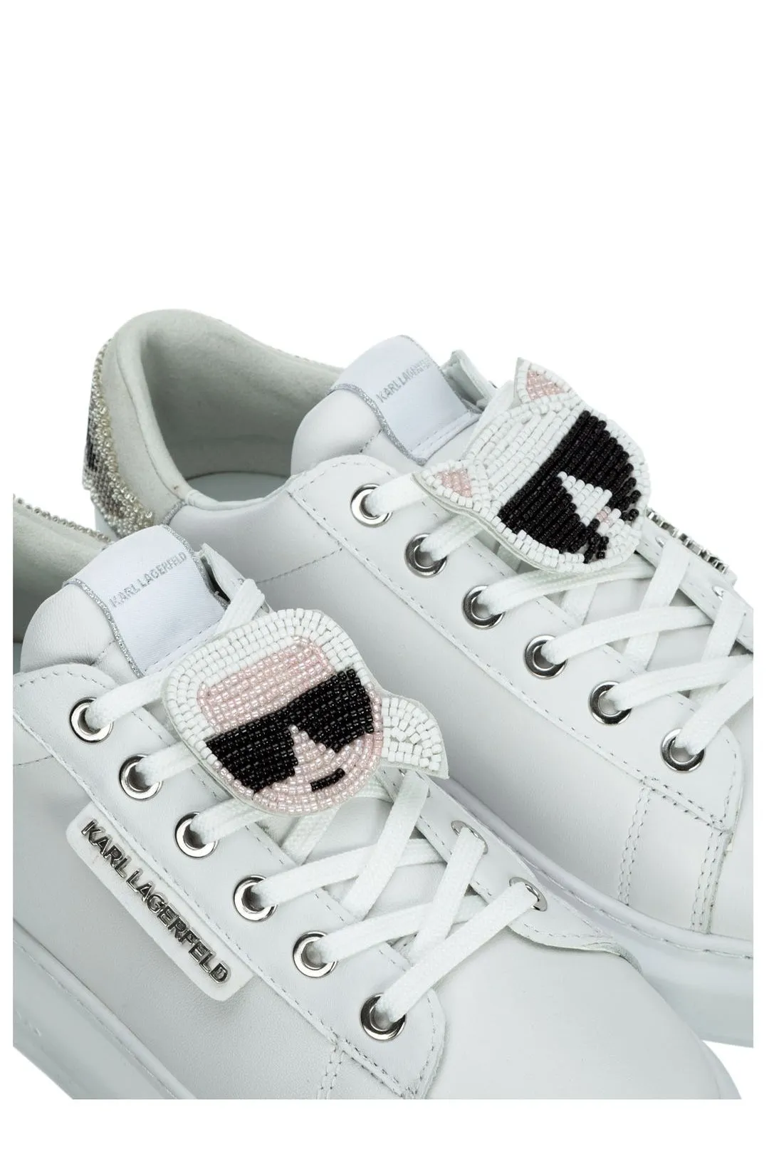 Karl Lagerfeld Asymmetrical Detail Low-Top Sneakers