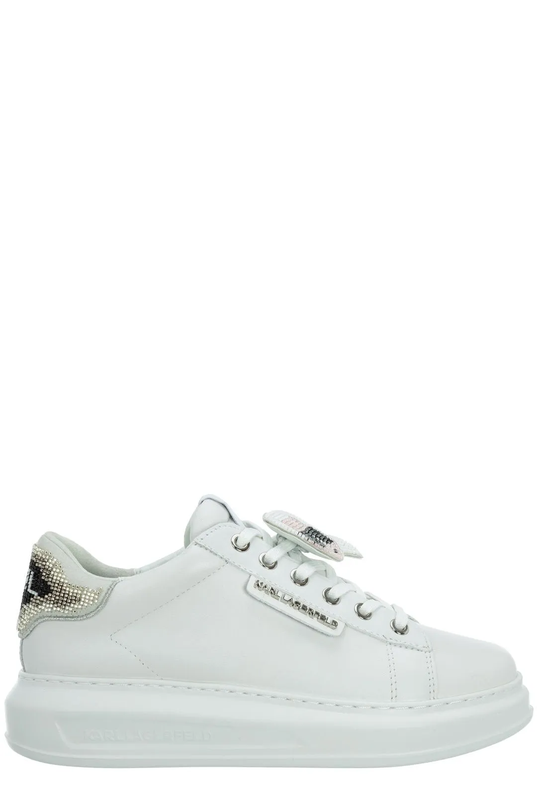 Karl Lagerfeld Asymmetrical Detail Low-Top Sneakers