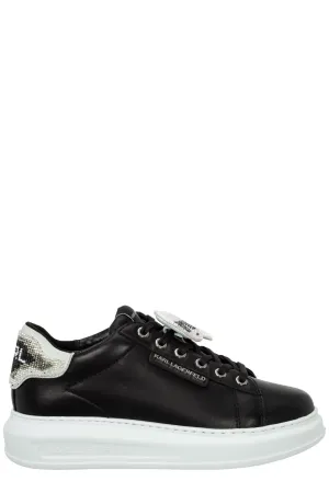 Karl Lagerfeld Asymmetrical Detail Low-Top Sneakers