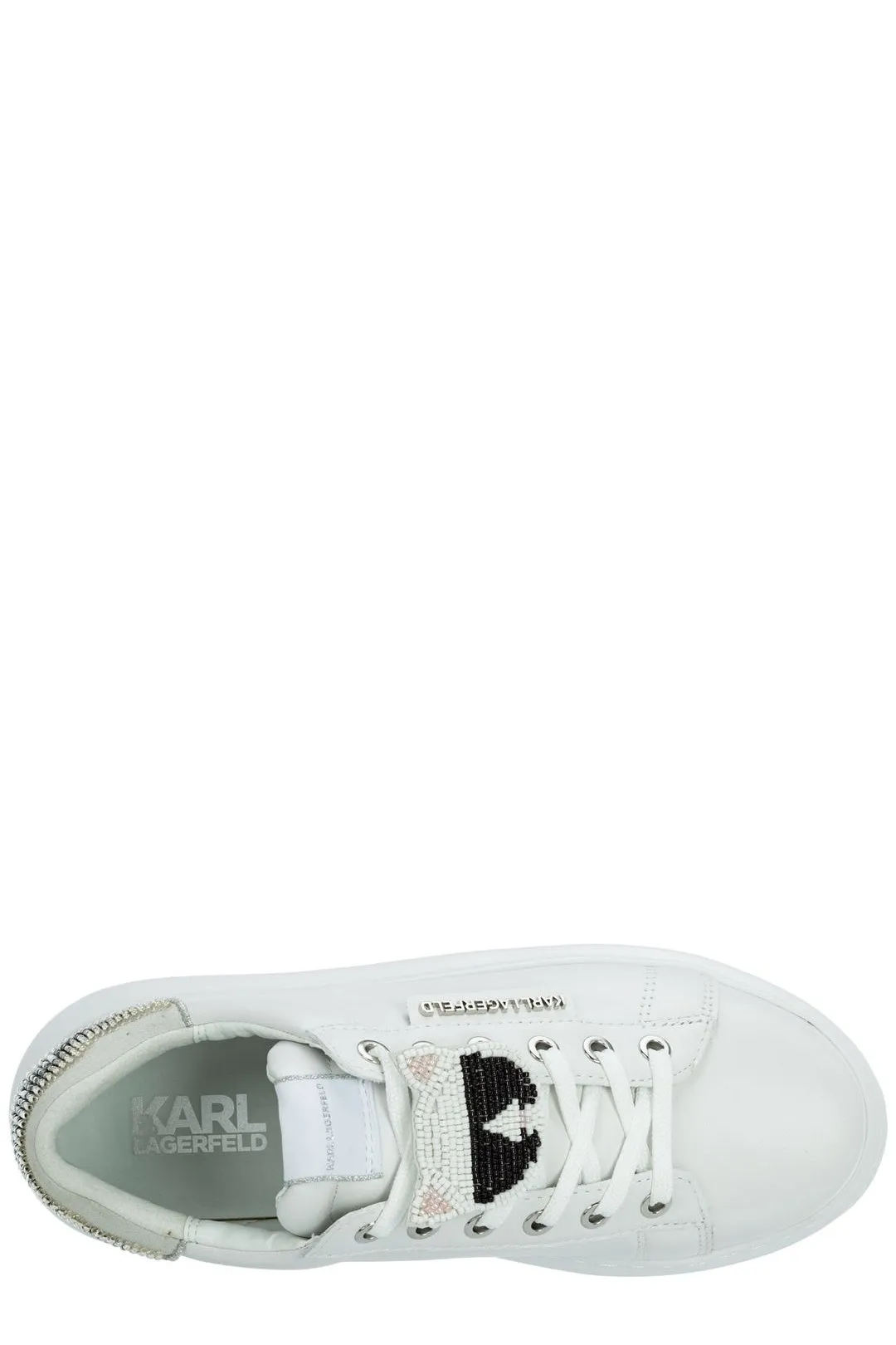 Karl Lagerfeld Asymmetrical Detail Low-Top Sneakers