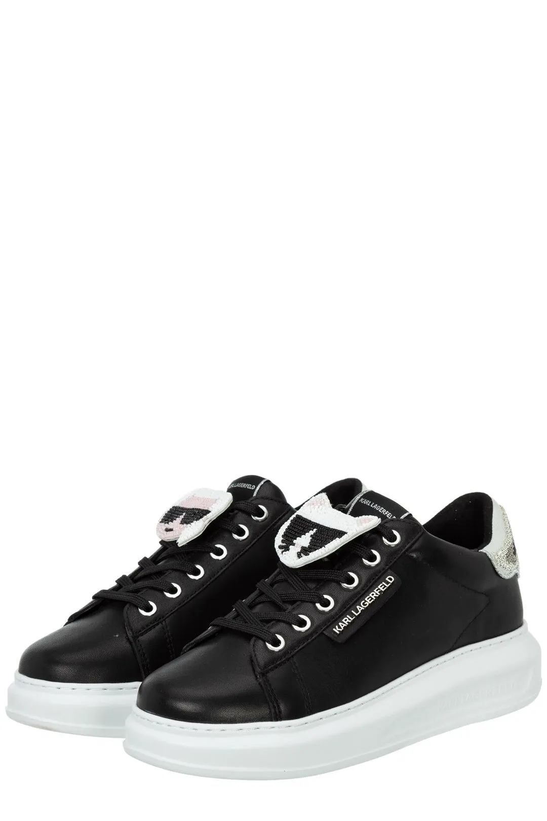 Karl Lagerfeld Asymmetrical Detail Low-Top Sneakers