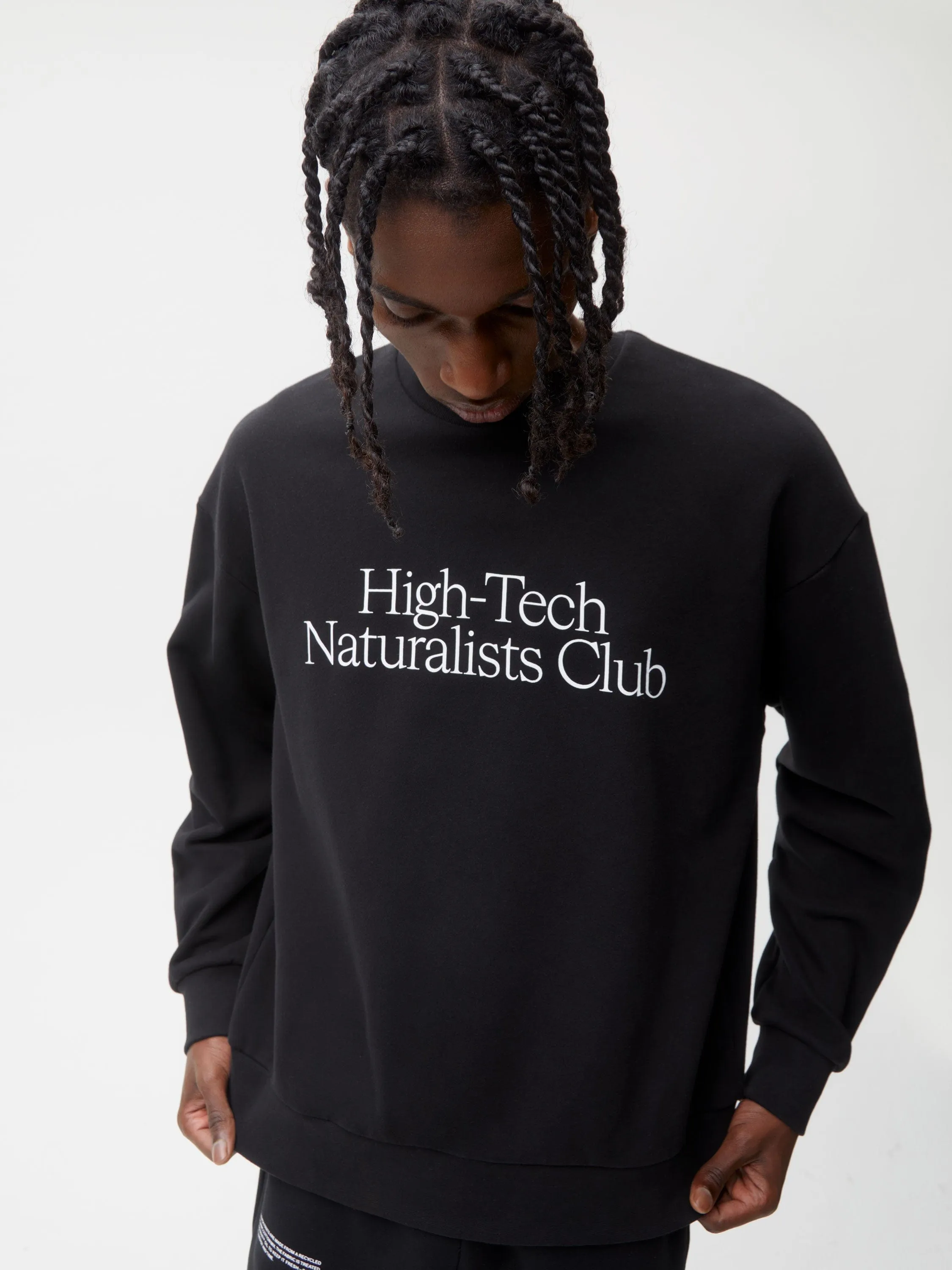 Mens High-Tech Naturalists Club Sweatshirt—black