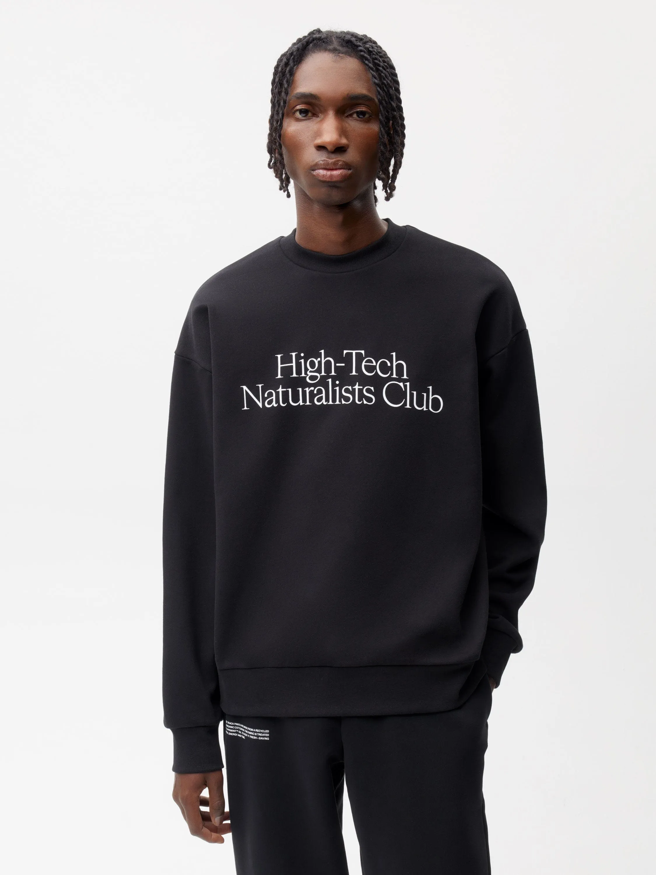 Mens High-Tech Naturalists Club Sweatshirt—black