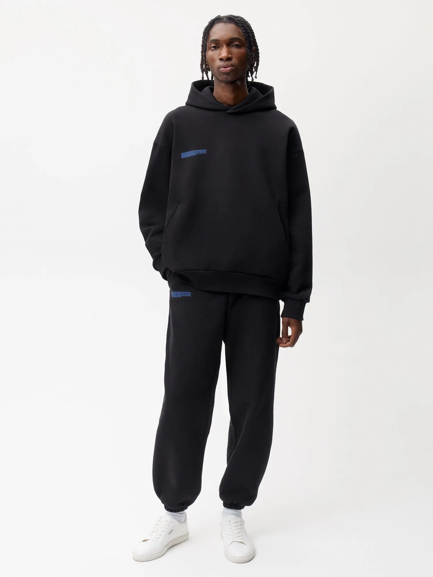 Mens In Conversion Cotton Track Pants—black