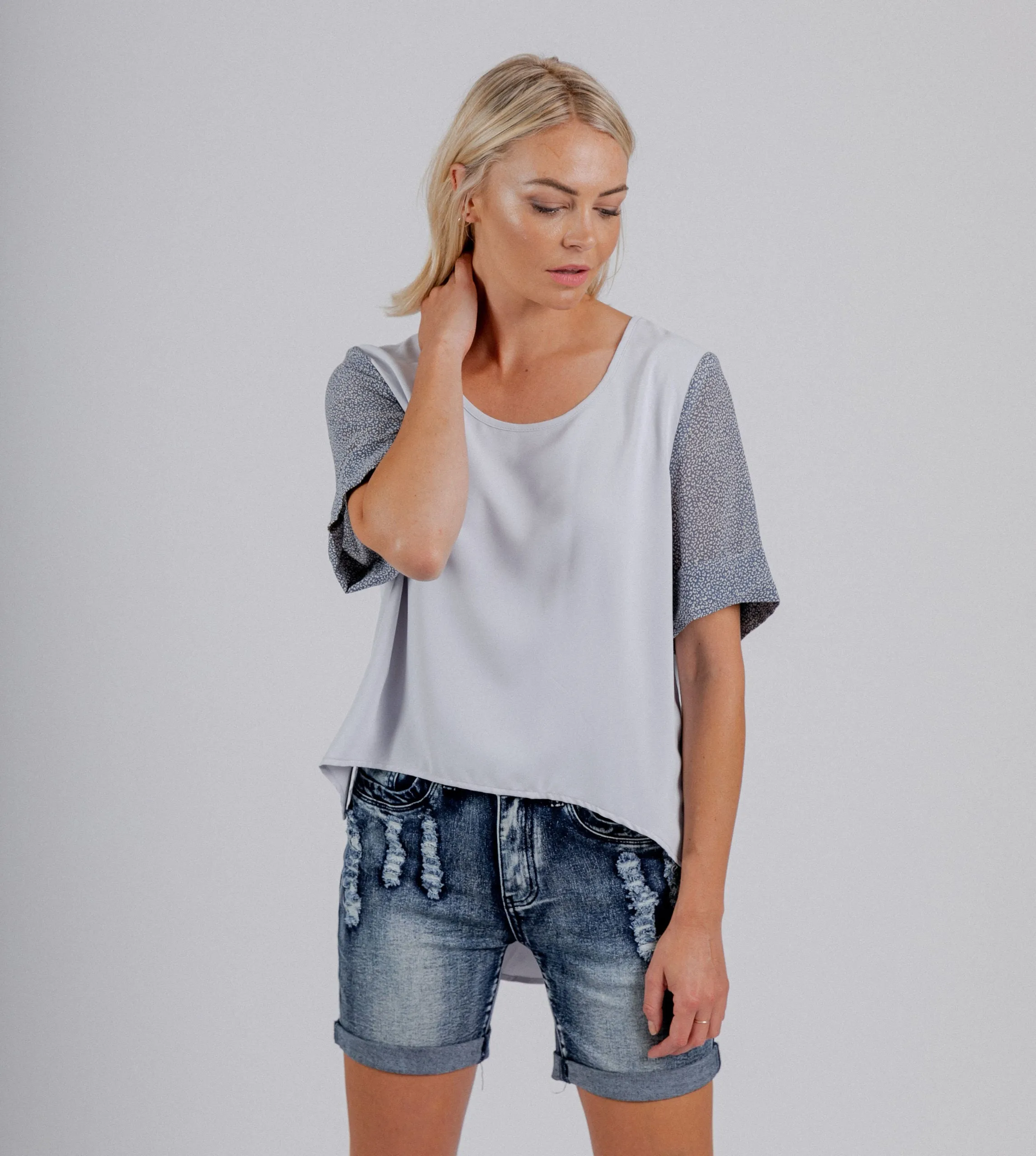 Mi Moso Boyfriend Short Blue