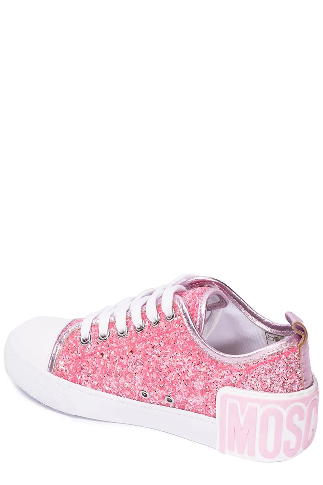 Moschino Glitter-Embellished Low-Top Sneakers