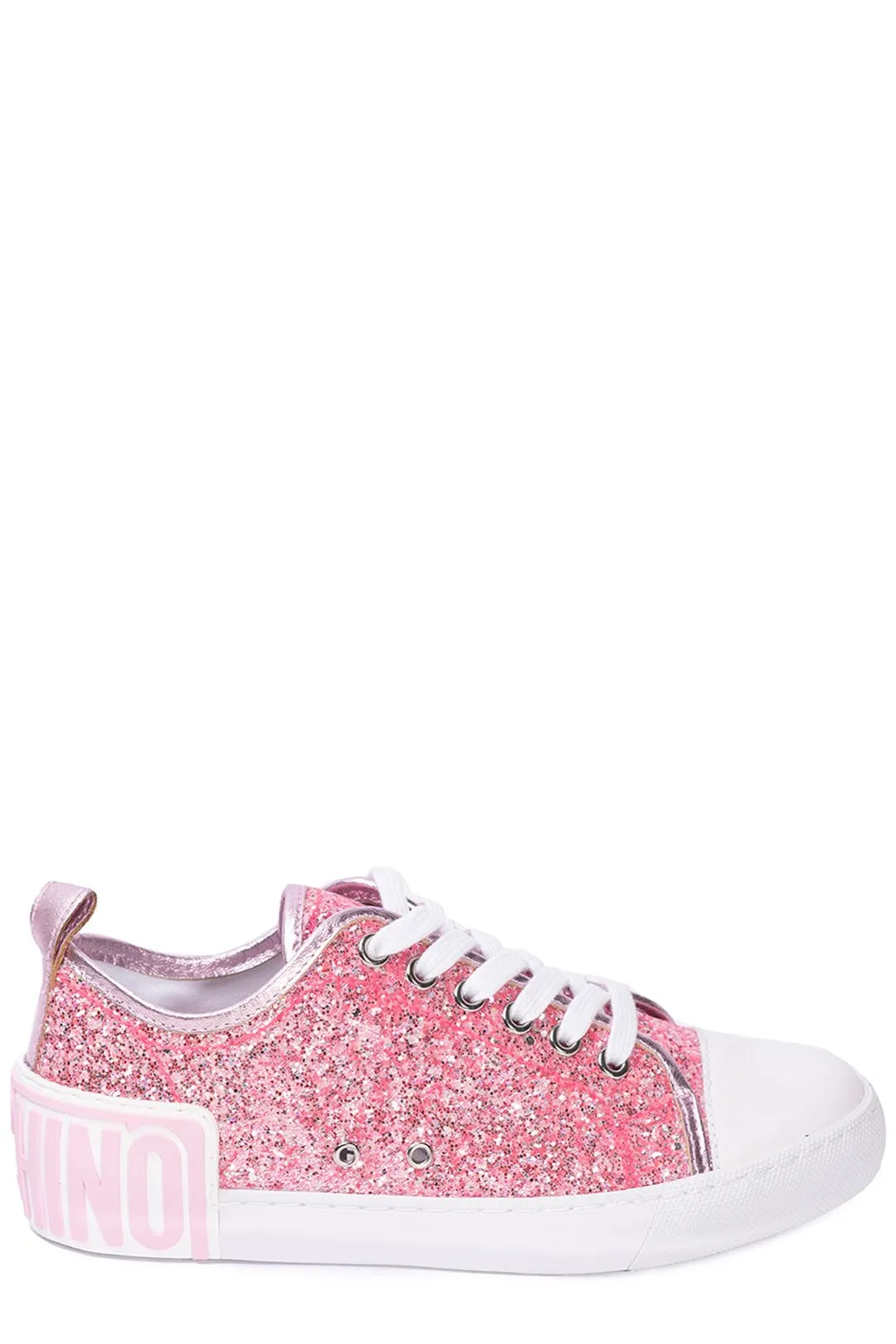 Moschino Glitter-Embellished Low-Top Sneakers