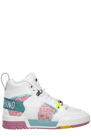 Moschino Logo Detailed Lace-Up Sneakers