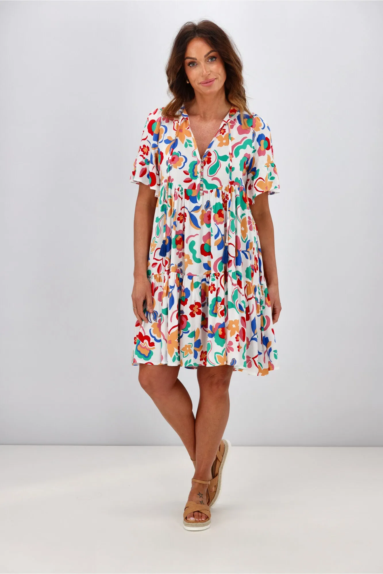 Salty Bright Daisy Mini Dress Multi