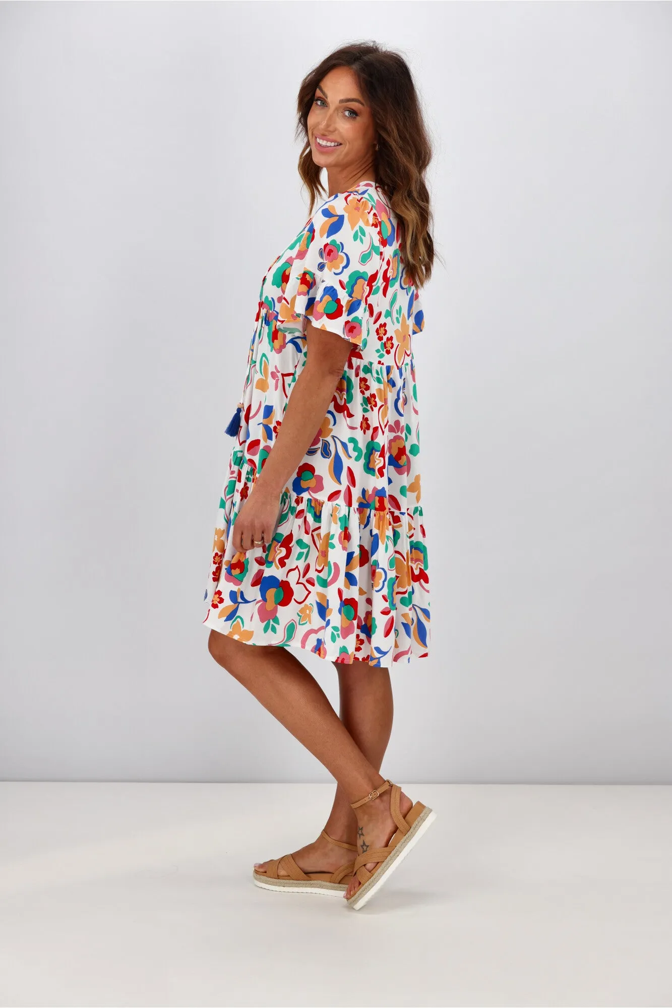 Salty Bright Daisy Mini Dress Multi