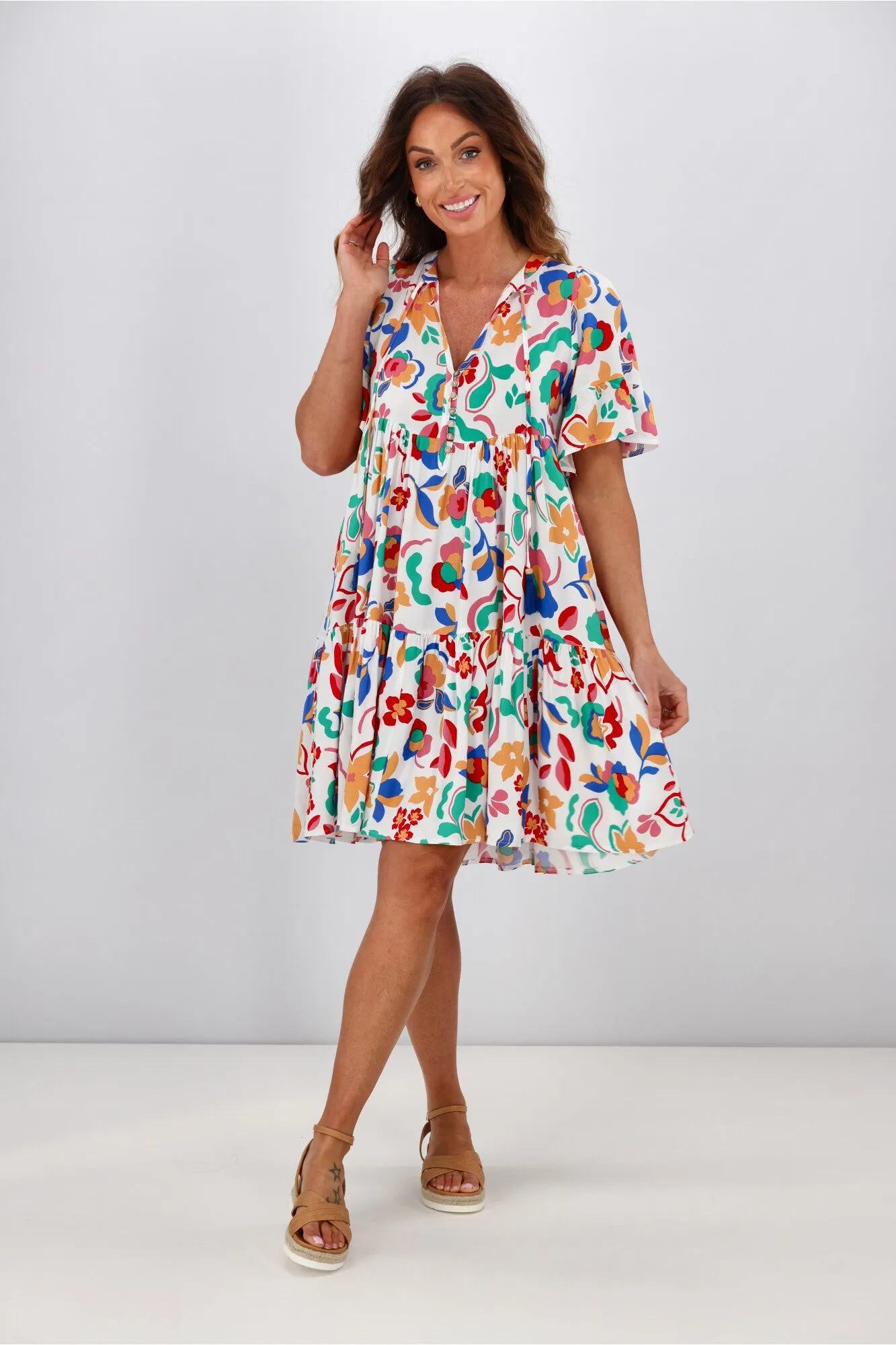 Salty Bright Daisy Mini Dress Multi
