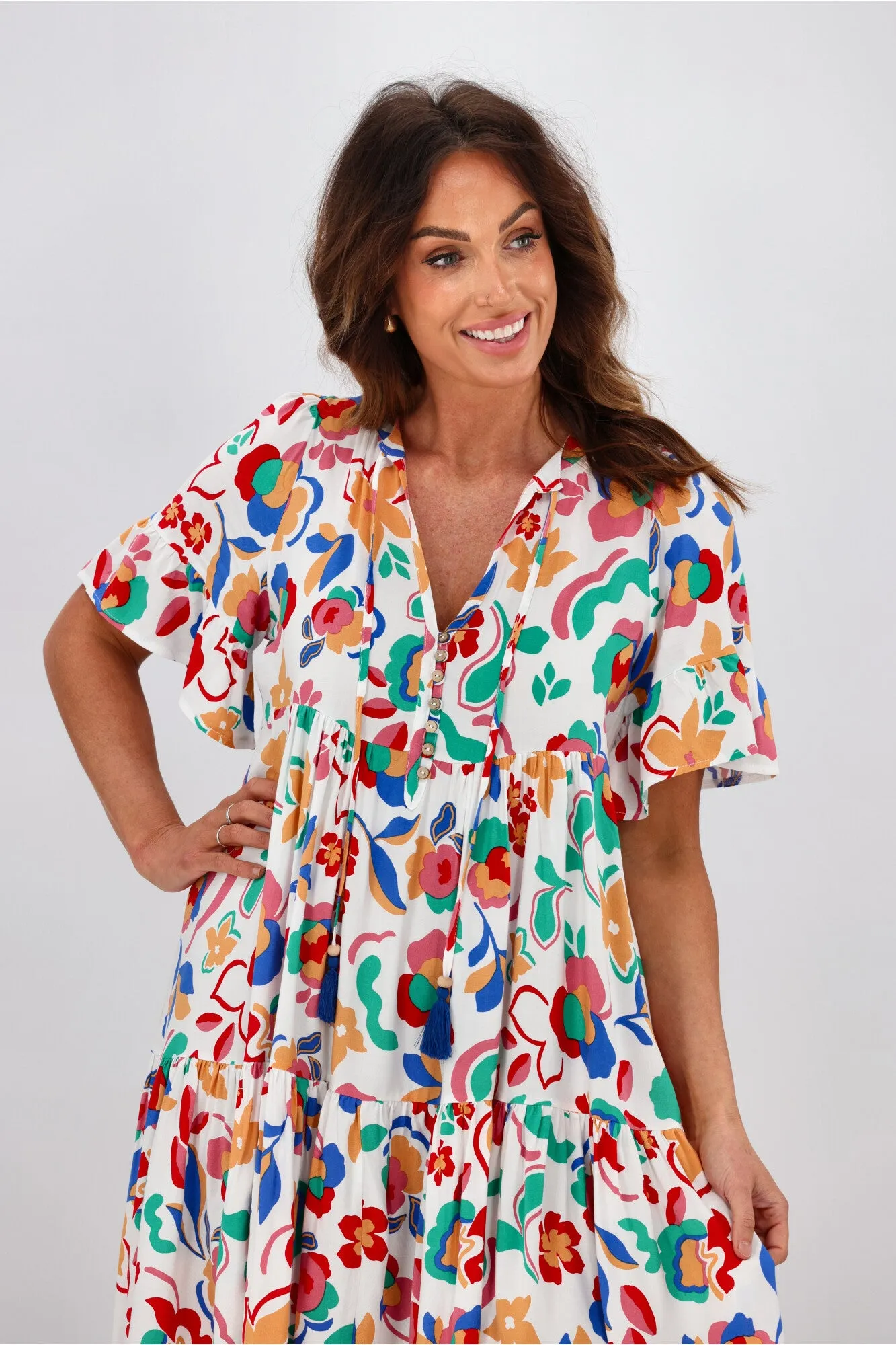 Salty Bright Daisy Mini Dress Multi