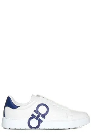 Salvatore Ferragamo Gancini Logo-Printed Low-Top Sneakers