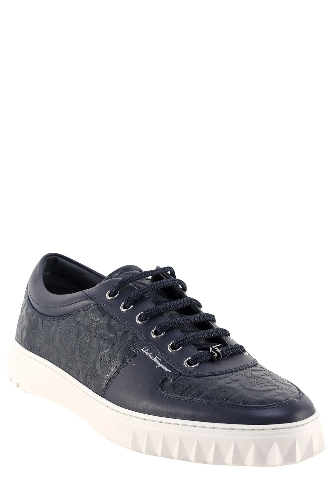 Salvatore Ferragamo Textured Low-Top Sneakers