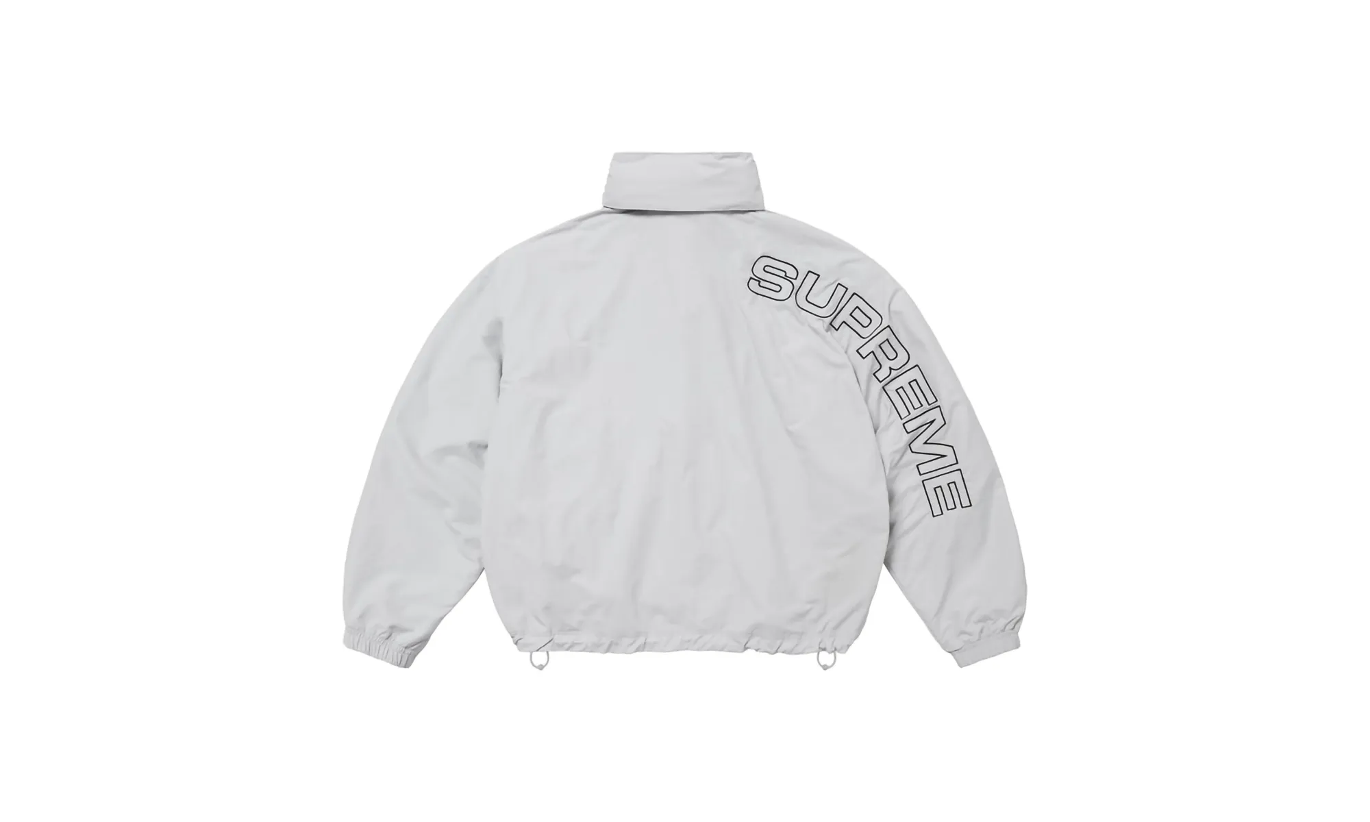 Spellout Embroidered Track Jacket "FW 24 Grey"