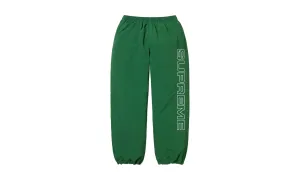 Spellout Embroidered Track Pant "FW 24 Green"