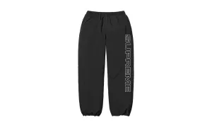 Spellout Embroidered Track Pant "FW24 Black"