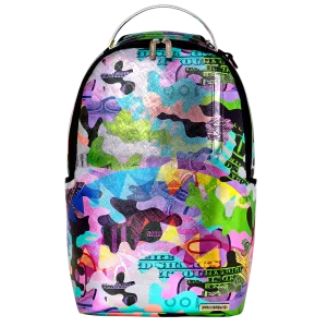Sprayground Neon Camo Money DLXSV Backpack Neon