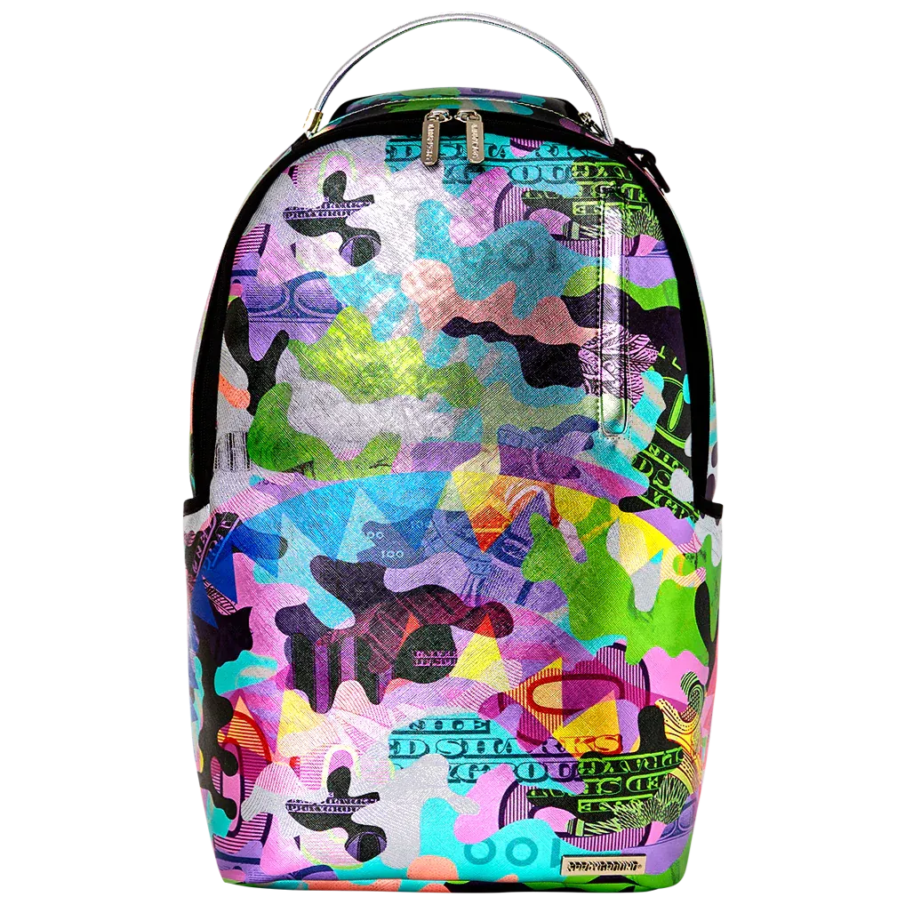 Sprayground Neon Camo Money DLXSV Backpack Neon
