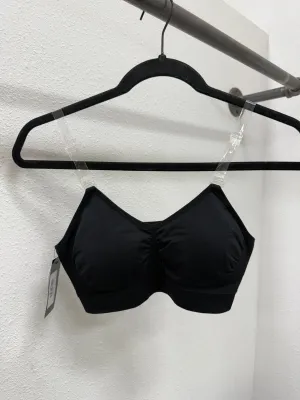 Strap Its Clear Strap Bra-Black