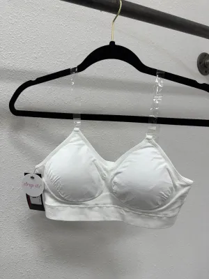 Strap Its Clear Strap Bra-White
