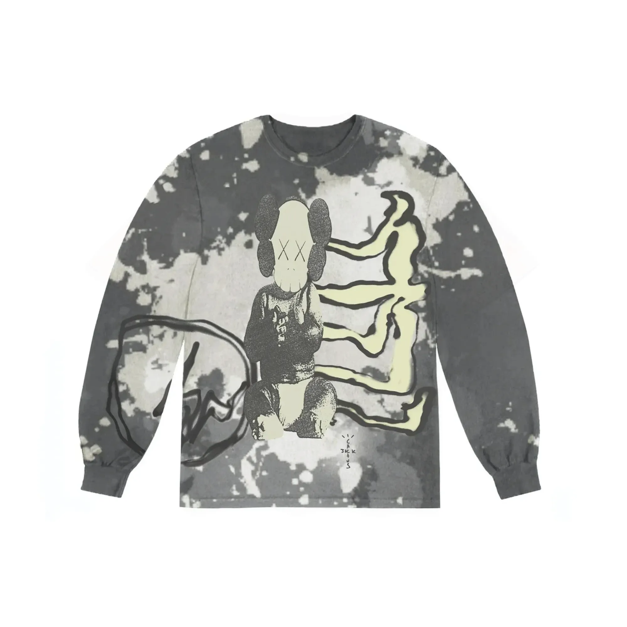 Travis Scott Cactus Jack   Kaws For Fragment L/S T-shirt Multi Grey