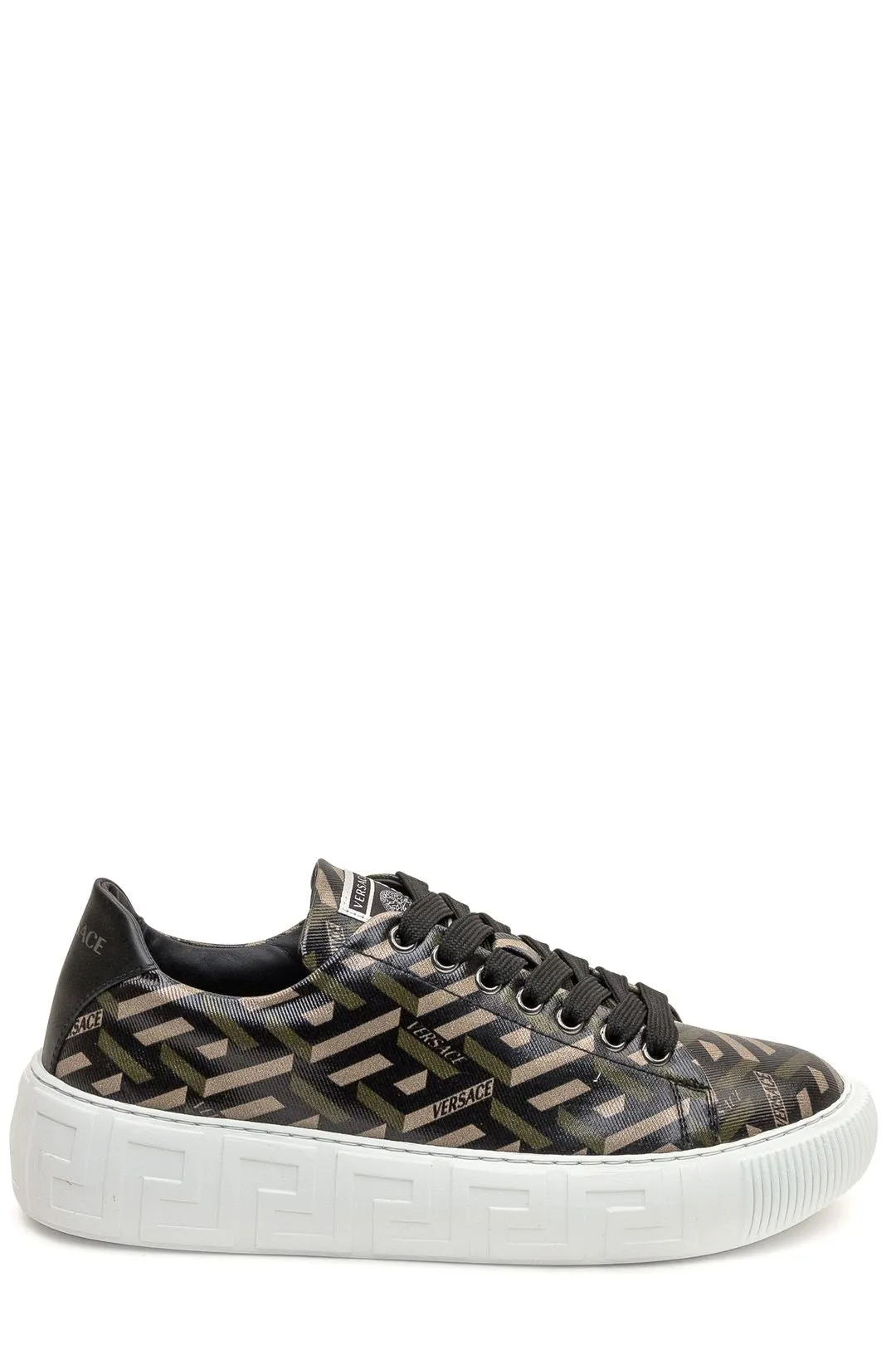 Versace Allover Greco-Printed Low-Top Sneakers