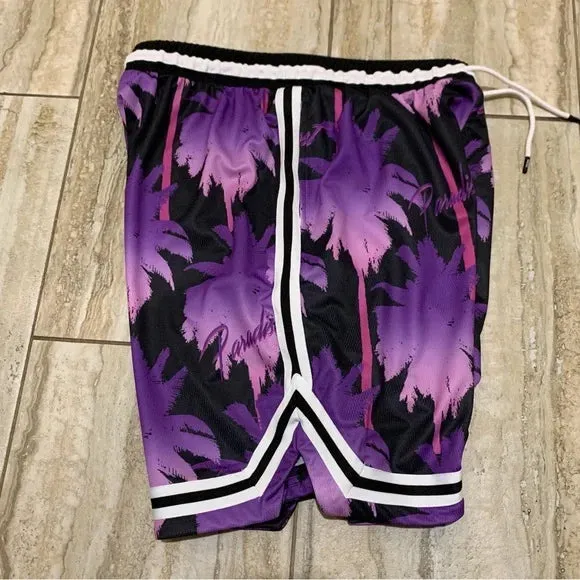WESC BASKETBALL SHORTS PARADISE LOST PURPLE