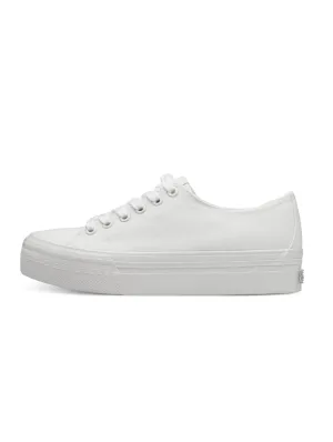 White Platform Trainer Pumps