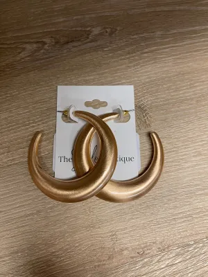 Worn Gold Hoops